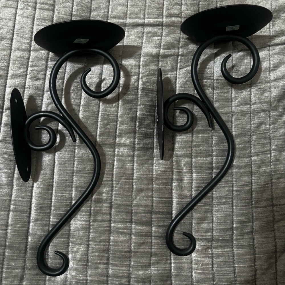 PartyLite Black Wall Hooks with Elegant Design